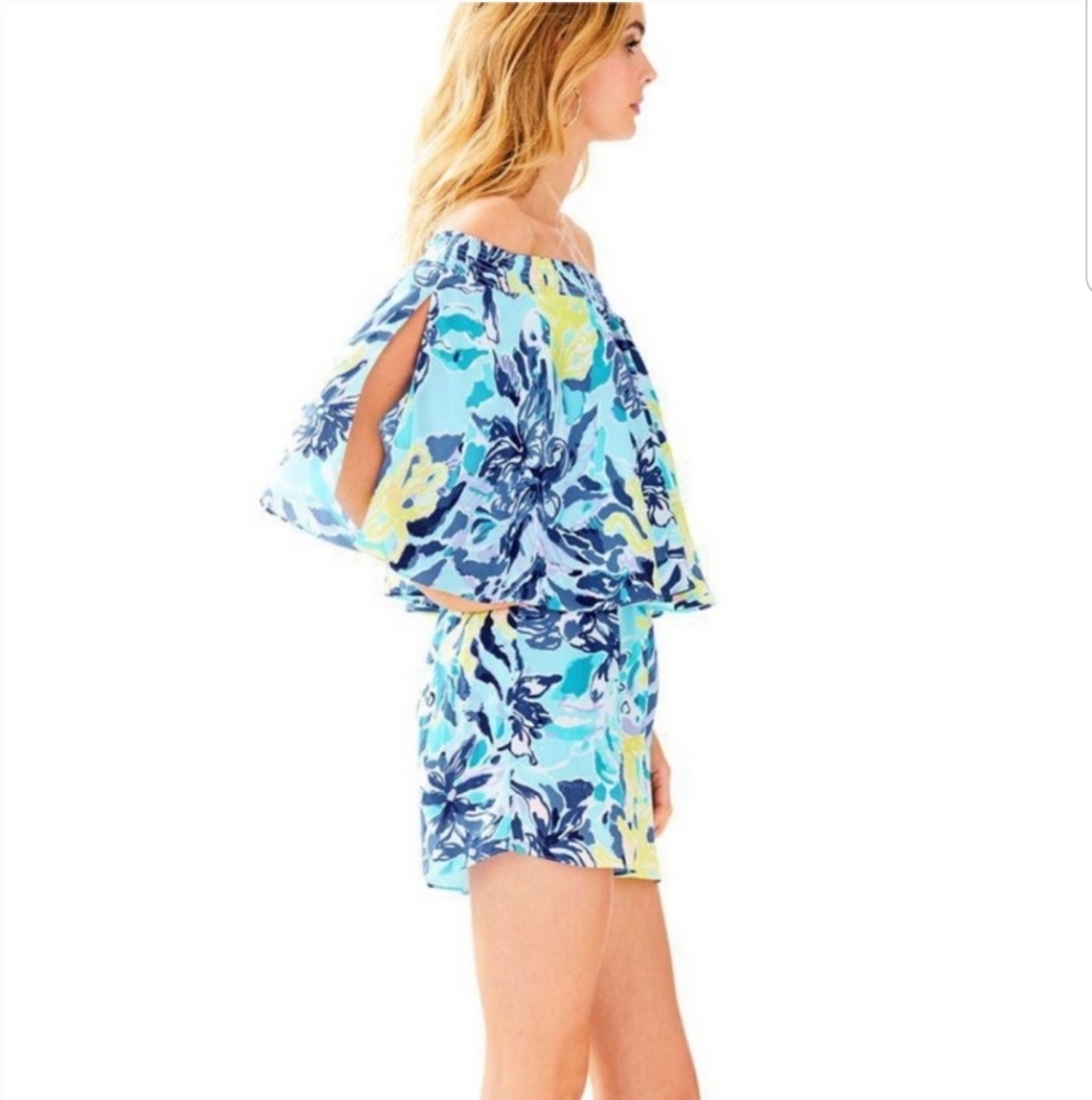 Lilly Pulitzer Arbelle Off The Shoulder Romper Size S - Picture 8 of 13